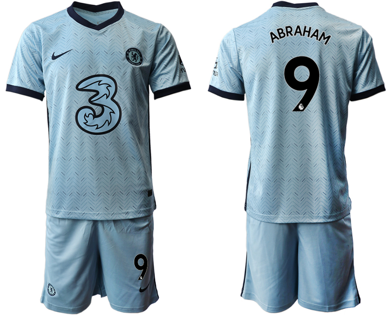 Men 2020-2021 club Chelsea away Light blue #9 Soccer Jerseys